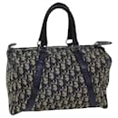 Borsa a tracolla Christian Dior Trotter in tela blu navy Auth 72426