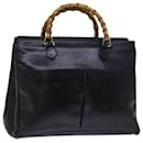 GUCCI Bamboo Hand Bag Leather Black 002 123 0322 Auth bs13848 - Gucci