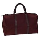 Christian Dior Trotter Canvas Boston Bag Red Auth 72428