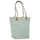 GUCCI GG Canvas Tote Bag Light Blue 002 1099 Auth ki4373 - Gucci