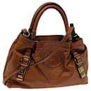 Chloe Victoria Hand Bag Leather 2way Brown Auth yk11966 - Chloé