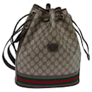 GUCCI GG Supreme Web Sherry Line Shoulder Bag PVC Beige 001 084 0850 auth 71782 - Gucci