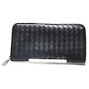 Bottega Veneta Intrecciato Leather Zip Around Wallet Leather Long Wallet 610643 in good condition