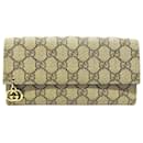 Gucci GG Supreme Charm Long Wallet Canvas Long Wallet 212104 in excellent condition