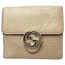 Gucci Leder-Geldbörse, zweifach gefaltet, kompaktes Leder-Geldbörse 598167 in guter Kondition