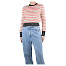 Pink sparkly striped sweater - size UK 10 - Chanel