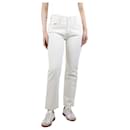 Jeans dritti a vita media Le Slouch color crema - taglia UK 8 - Frame Denim