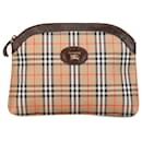 Burberry Brown Haymarket Karo-Clutch