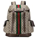 Gucci Brown Medium GG Supreme Ophidia Backpack