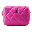 Borsa per fotocamera Touch B trapuntata Balenciaga in nappa rosa XS