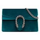 Gucci Blue Super Mini Velvet Dionysus Crossbody Bag