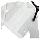 Chanel weiße Baumwoll-Crop-Bluse