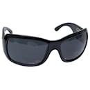 CHANEL Gafas de sol Plástico Negro CC Auth 72154 - Chanel