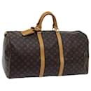 Louis Vuitton Monogram Keepall 55 Boston Bag M41424 LV Auth 72389