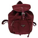 PRADA Backpack Nylon Red Auth 71496 - Prada