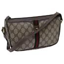 GUCCI GG Canvas Web Sherry Line Shoulder Bag PVC Beige Green Red Auth 72543 - Gucci