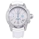 Jaeger Lecoultre "Lady Diving Chrono Date" steel watch, diamants.