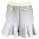 Sacai Gris Jaspeado / Pantalones cortos de algodón con cordón blanco - Autre Marque
