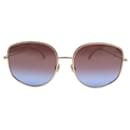 NEW DIOR BY DIOR DDBYB SUNGLASSES IN GOLD METAL + SUNGLASSES BOX - Christian Dior