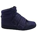 Dsquared2 Capra High-Top Sneakers in Navy Blue Leather