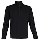 Comme des Garçons Half-Zip Sweatshirt in Black Wool - Comme Des Garcons