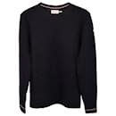 Moncler Waffle Knit Sweater in Navy Blue Cotton