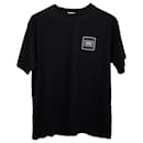 Camiseta Burberry com estampa gráfica e gola redonda em algodão preto