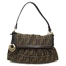 Fendi Zucca Canvas Chef Flap Bag Canvas Crossbody Bag 8BN445 in excellent condition
