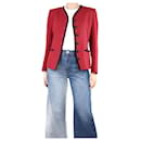 Dark red buttoned jacket - size UK 10 - Saint Laurent