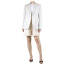 Neutral twill blazer - size UK 10 - Joseph