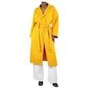 Sun yellow belted wool-blend coat - size XS - Loewe