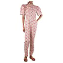 Pink floral printed jumpsuit - size UK 6 - Sea New York