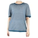 Blue striped linen top - size S - Hermès