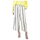 Cream silk striped wide-leg trousers - size XS - Khaite