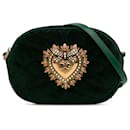 Dolce & Gabbana Mini sac à bandoulière Devotion en velours vert