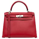 Hermès Epsom rojo Kelly Sellier 28