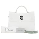 Dior mittelgroße Lederhandtasche „Diorever“ aus Leder in ausgezeichnetem Zustand