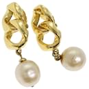 CHANEL Earring metal Gold CC Auth bs13982 - Chanel