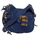 Chloe Paddington Shoulder Bag Leather Blue Auth kk230 - Chloé