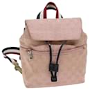 GUCCI GG Canvas Sherry Line Backpack Pink Red Navy 003 0242 auth 73372 - Gucci
