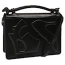 Salvatore Ferragamo Hand Bag Leather 2way Black Auth bs13918