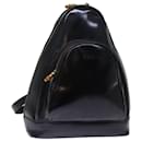 GUCCI Bamboo Body Bag Patent leather Black Auth 73357 - Gucci