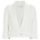 IRO Ivory Cezais Cropped Collarless Tweed Jacket - Autre Marque