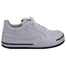Dior D-Freeway Low-Top Sneakers in White Leather