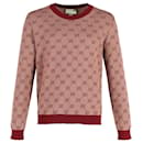Suéter Gucci Logo-Intarsia em Lã Vermelha
