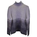 Michael Kors Gradient Turtleneck Sweater in Grey Merino Wool