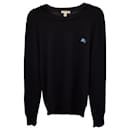 Burberry Brit Crewneck Sweater in Dark Blue Wool