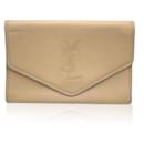 Bolso de mano vintage de cuero beige - Yves Saint Laurent