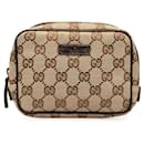 Gucci GG Canvas Pouch  Canvas Vanity Bag 106647 in excellent condition