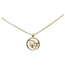 Dior Logo Chain Necklace Metal Necklace in Good condition